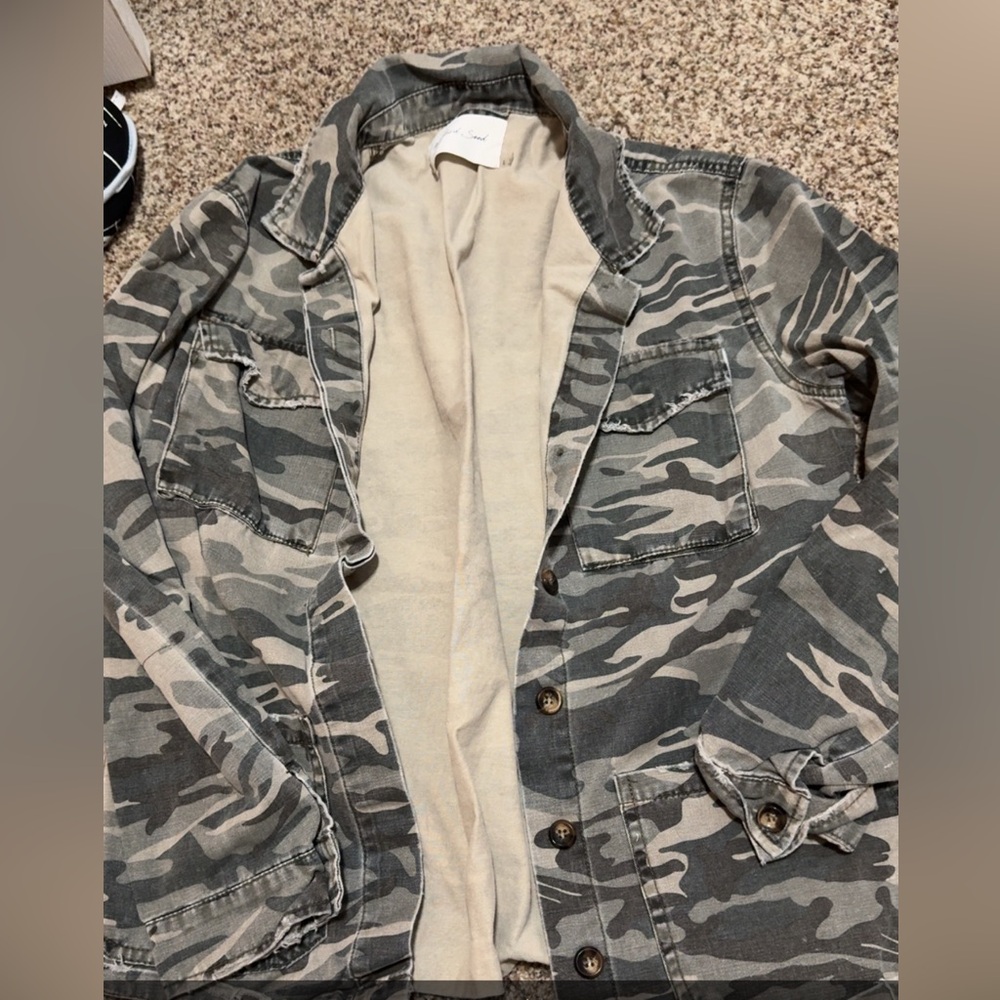 Camouflage Button-Up Jacket